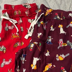 2 pair pajama bottoms